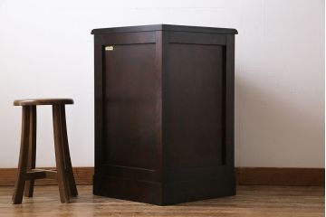 中古　絶版品!　北海道民芸家具　2枚扉のコーナーキャビネット(収納棚、戸棚)