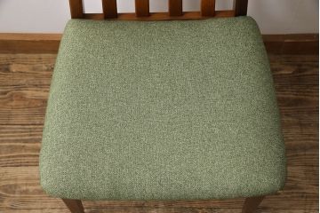 ヴィンテージ家具　ビンテージ　G-PLAN(ジープラン)　淡いグリーンのおしゃれなダイニングチェア(ワークチェア、椅子)(1)