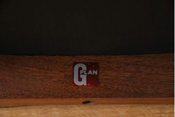 ヴィンテージ家具　ビンテージ　G-PLAN(ジープラン)　淡いグリーンのおしゃれなダイニングチェア(ワークチェア、椅子)(1)