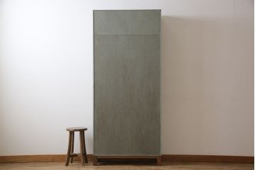 ペイント家具　リメイク　落ち着いた色合いの縦長マス目棚(下駄箱、オープンラック、収納棚、ロッカー)(R-032425)