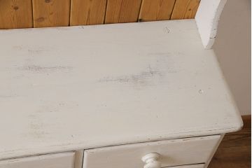 アンティーク家具　フランスアンティーク　カントリースタイルに馴染む当店ペイントのカップボード(飾り棚、キャビネット)