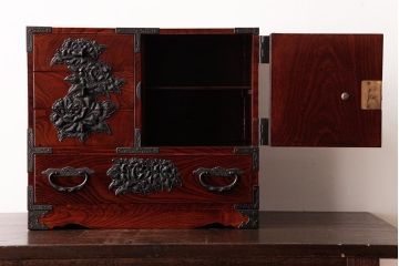 中古　門間箪笥店(門間屋)　仙台箪笥　木地呂塗り　弐番　小箪笥(小引き出し)(定価約19万4千円)