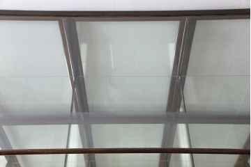 レトロ家具　イギリスアンティーク　最高級!　マホガニー材　レトロな大型ガラスケース(ショーケース、陳列棚、店舗什器)