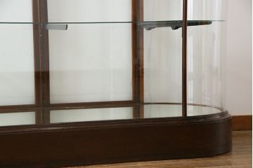 レトロ家具　イギリスアンティーク　最高級!　マホガニー材　レトロな大型ガラスケース(ショーケース、陳列棚、店舗什器)