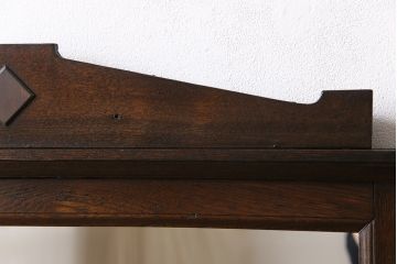 アンティーク雑貨　和製アンティーク　ナラ材　クラシカルなデザインが品のある鏡(壁掛け鏡)