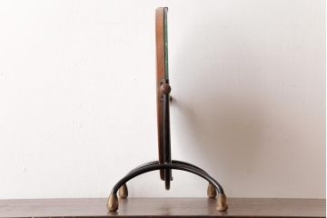 アンティーク雑貨　昭和レトロ　シャビーな風合いが素敵なビンテージスタンドミラー(卓上鏡)