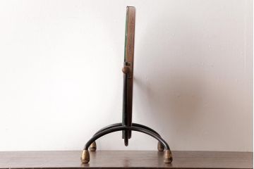 アンティーク雑貨　昭和レトロ　シャビーな風合いが素敵なビンテージスタンドミラー(卓上鏡)