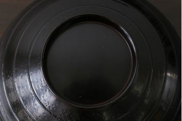 和製アンティーク　内側の絵柄が鮮やかな木製お椀(漆器、和食器)5客セット
