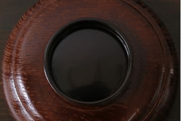 和製アンティーク　輪島塗　高蒔絵　瓢箪の図　上質な蓋付き木製椀(漆器、和食器)5客セット(3)