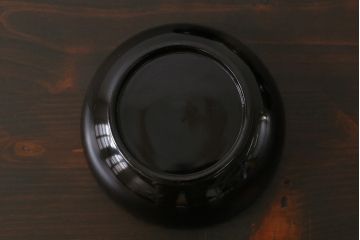 和製アンティーク　大正昭和初期　蝶や草花の蒔絵が品のある木製のお椀5客セット(漆器)