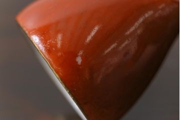 和製アンティーク　九谷赤絵　箱付き　急須・湯呑茶碗　茶器セット(九谷焼、和食器)