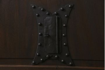 和製アンティーク　総ケヤキ材　和モダンの空間におすすめの一枚板の蔵戸(引き戸、建具、玄関戸)