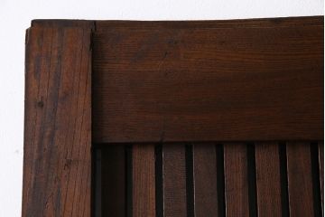 和製アンティーク　最高級品　ケヤキ材　貫禄ある堅牢な金具の装飾が見事な富山蔵戸(建具、引き戸、飾り、玄関戸)