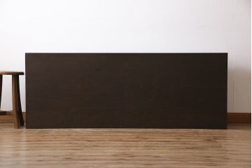 アンティーク家具　リメイク品　明治期の松材を利用したパタパタ扉のローボード(リビングボード、戸棚、収納棚)(1)