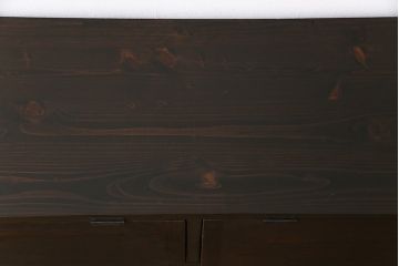 アンティーク家具　リメイク品　明治期の松材を利用したパタパタ扉のローボード(リビングボード、戸棚、収納棚)(2)