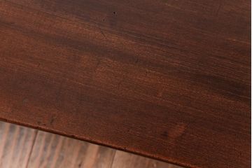 アンティーク家具　昭和中期　栓材一枚板　味わいある佇まいが魅力の角ちゃぶ台(座卓、ローテーブル)