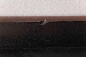 アンティーク家具　昭和中期　栓材一枚板　味わいある佇まいが魅力の角ちゃぶ台(座卓、ローテーブル)