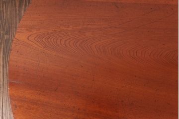 レトロ家具　昭和中期　折り畳み式　シンプルなデザインのレトロな丸ちゃぶ台(ローテーブル、センターテーブル)