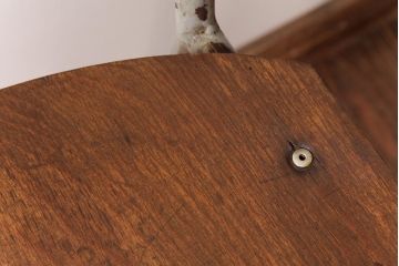 ヴィンテージ家具　イギリスビンテージ　レトロな雰囲気が味のあるスクールチェア(板座チェア、ワークチェア)