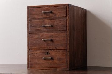 レトロ家具　昭和レトロ　桐材　味わいのある木肌の小引き出し(小物収納、卓上収納)