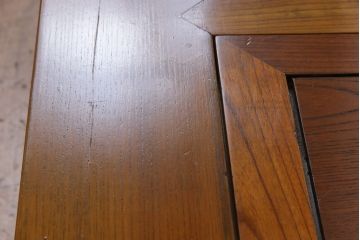 アンティーク雑貨　中古　総ケヤキ材　四尺　重厚かつ品のある佇まいが美しい関西火鉢テーブル(長火鉢、囲炉裏)