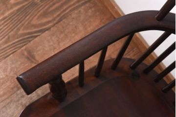 中古美品　松本民芸家具　#44A型　くつろぎの空間づくりにおすすめなウィンザーチェア(アームチェア、椅子、ウインザーチェア)(定価約18万円)(1)