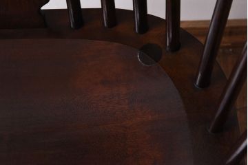 中古美品　松本民芸家具　#44A型　くつろぎの空間づくりにおすすめなウィンザーチェア(アームチェア、椅子、ウインザーチェア)(定価約18万円)(1)