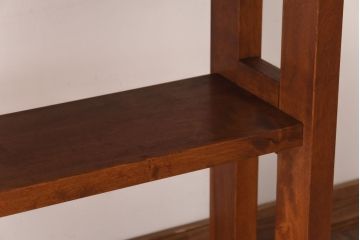 ビンテージ　桜無垢材　松本民芸家具風デザインのダイニングテーブル(カフェテーブル、作業台)