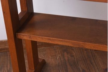 ビンテージ　桜無垢材　松本民芸家具風デザインのダイニングテーブル(カフェテーブル、作業台)
