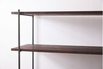 ラフジュ工房オリジナル シンプルなデザインのアイアンラック【大】・奥行広め(陳列棚、飾り棚、店舗什器)(2)