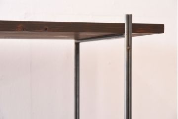 ラフジュ工房オリジナル シンプルなデザインのアイアンラック【大】・奥行広め(陳列棚、飾り棚、店舗什器)(2)