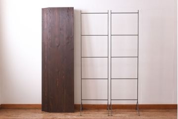 ラフジュ工房オリジナル シンプルなデザインのアイアンラック【大】・奥行広め(陳列棚、飾り棚、店舗什器)(2)