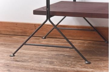 ラフジュ工房オリジナル シンプルなデザインのアイアンラック【中】・奥行広め(陳列棚、飾り棚、店舗什器)(3)