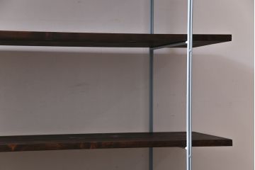 ラフジュ工房オリジナル　水色　ペイントアイアンラック【小】・奥行広め(陳列棚、飾り棚、店舗什器)(1)