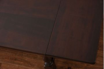 中古　松本民芸家具　特注品　シックなL・T型卓(バタフライテーブル、ダイニングテーブル)