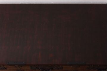 中古　牡丹金具　木地呂塗りの艶が美しい仙台箪笥(サイドボード、チェスト)