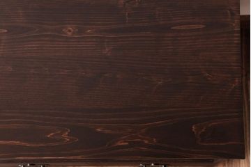 和製アンティーク　リメイク家具　優美な装飾金具が品のある鉄脚付き箪笥ローボード(リビングボード、収納棚)