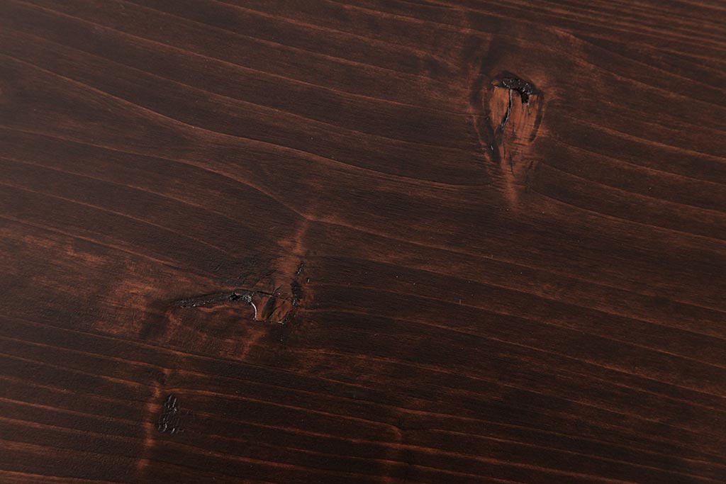 和製アンティーク　リメイク家具　優美な装飾金具が品のある鉄脚付き箪笥ローボード(リビングボード、収納棚)