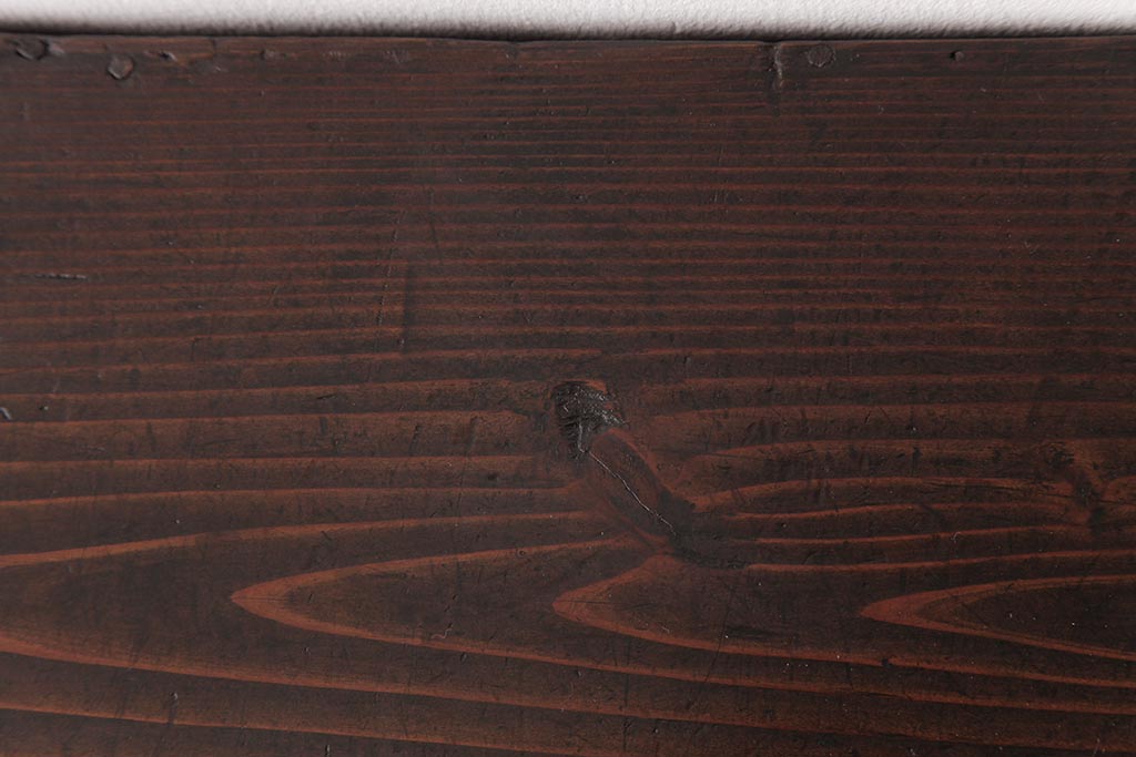 レトロ家具　和製アンティーク　栓材　レトロシックな鉄脚付きサイドチェスト(サイドキャビネット、引出し)