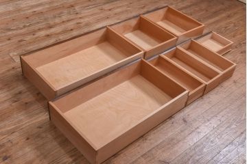 中古　松本民芸家具　シックな雰囲気漂うT型ライティングビューロー(ワークデスク、在宅ワーク、在宅用)(定価約31万円)(1)