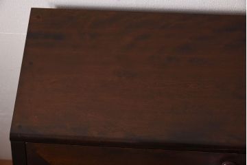 中古　松本民芸家具　シックな雰囲気漂うT型ライティングビューロー(ワークデスク、在宅ワーク、在宅用)(定価約31万円)(1)