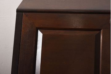 中古　松本民芸家具　シックな雰囲気漂うT型ライティングビューロー(ワークデスク、在宅ワーク、在宅用)(定価約31万円)(1)