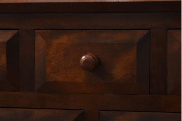 中古　松本民芸家具　シックな雰囲気漂うT型ライティングビューロー(ワークデスク、在宅ワーク、在宅用)(定価約31万円)(1)