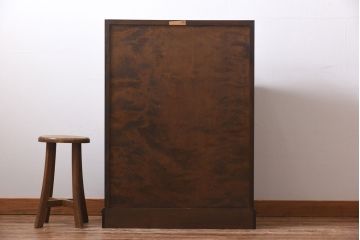 中古　松本民芸家具　シックな雰囲気漂うT型ライティングビューロー(ワークデスク、在宅ワーク、在宅用)(定価約31万円)(1)