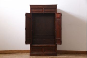 未使用　展示品　特注　洋テイストのお部屋にも馴染む民芸家具調の仏壇