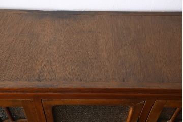 レトロ家具　昭和レトロ　ダイヤガラス入り　懐かしい情緒あふれる食器棚(カップボード、収納棚)