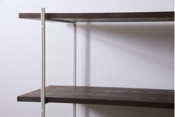 ラフジュ工房オリジナル　ホワイト　ペイントアイアンラック【中】・奥行広め(陳列棚、飾り棚、店舗什器)