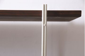 ラフジュ工房オリジナル　ホワイト　ペイントアイアンラック【中】・奥行広め(陳列棚、飾り棚、店舗什器)