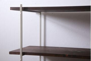 ラフジュ工房オリジナル　ホワイト　ペイントアイアンラック【小】・奥行広め(陳列棚、飾り棚、店舗什器)