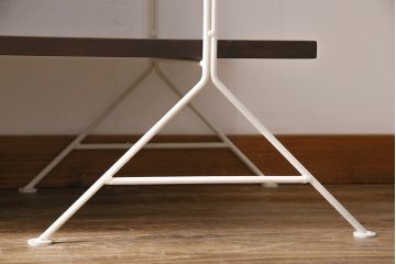 ラフジュ工房オリジナル　ホワイト　ペイントアイアンラック【小】・奥行広め(陳列棚、飾り棚、店舗什器)